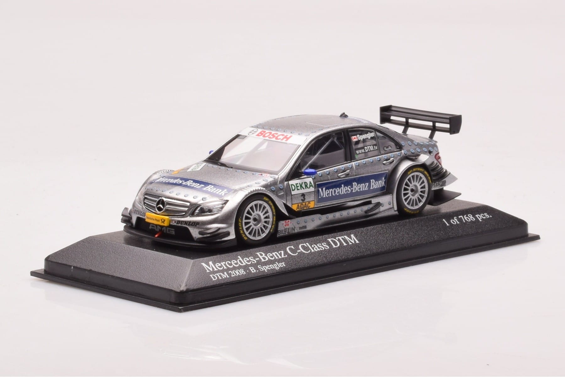 Mercedes C-Class W204 DTM Team AMG Mercedes #3 B. Spengler DTM 2008 Minichamps 1:43 400083803 Fém – 2. kép a 4-ből
