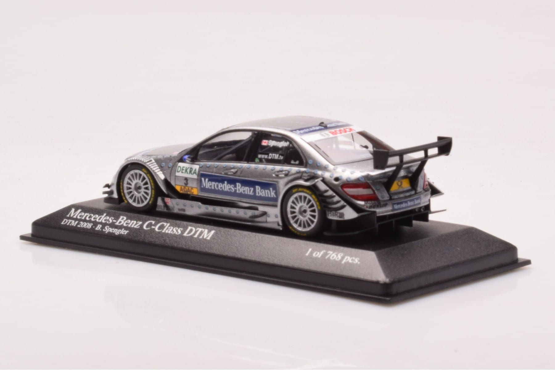 Mercedes C-Class W204 DTM Team AMG Mercedes #3 B. Spengler DTM 2008 Minichamps 1:43 400083803 Fém – 3. kép a 4-ből