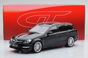 Mercedes C63 AMG S204 T-Model Fekete GT Spirit 1:18 GT760 Gyanta – 6. kép a 6-ből