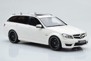 Mercedes C63 AMG S204 T-Model Fehér GT Spirit 1:18 GT147 Gyanta – 4. kép a 8-ből