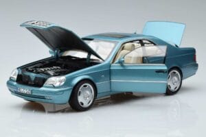 Mercedes CL600 C140 Kék Metál Norev 1:18 183448 Fém – 2. kép a 7-ből