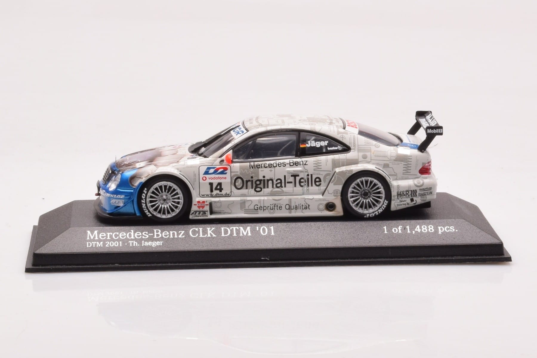 Mercedes CLK DTM Team Persson #14 Jaeger DTM 2001 Minichamps 1:43 400013714 Fém
