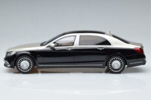 Mercedes Maybach S600 W222 Fekete Ezüst GT Spirit 1:18 GT237 Gyanta – 3. kép a 6-ből