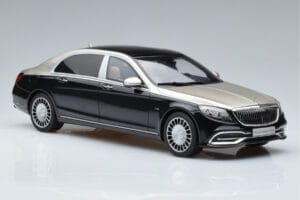 Mercedes Maybach S600 W222 Fekete Ezüst GT Spirit 1:18 GT237 Gyanta – 4. kép a 6-ből