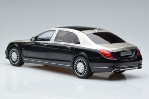 Mercedes Maybach S600 W222 Fekete Ezüst GT Spirit 1:18 GT237 Gyanta – 5. kép a 6-ből
