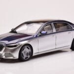 Mercedes Maybach S680 W223 Nautical Kék Cirrus Ezüst Almost Real 1:18