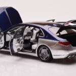 Mercedes Maybach S680 W223 Nautical Kék Cirrus Ezüst Almost Real 1:18 - image 5 of 8
