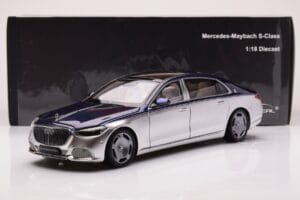 Mercedes Maybach S680 W223 Nautical Kék Cirrus Ezüst Almost Real 1:18 820125 Fém – 8. kép a 8-ből