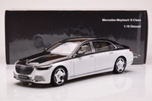 Mercedes Maybach S680 W223 Obsidian Fekete Diamond Fehér Almost Real 1:18 820121 Fém – 7. kép a 7-ből