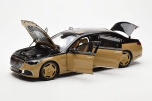 Mercedes Maybach S680 W223 Obsidian Fekete Sand Almost Real 1:18 820124 Fém – 2. kép a 7-ből