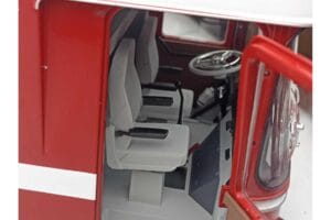 Mercedes O317 Porsche Transporter Piros CMR 1:18 CMR149 Fém – 11. kép a 12-ből