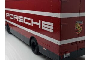 Mercedes O317 Porsche Transporter Piros CMR 1:18 CMR149 Fém – 12. kép a 12-ből