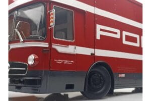 Mercedes O317 Porsche Transporter Piros CMR 1:18 CMR149 Fém – 7. kép a 12-ből