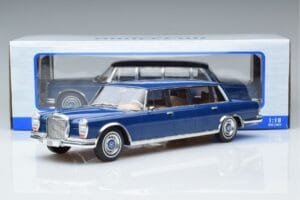 Mercedes S-Class 600 W100 LWB Pullman Sötétkék MCG 1:18 MCG18189 Fém – 6. kép a 6-ből