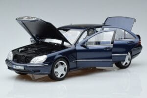 Mercedes S55 AMG W220 Kék Norev 1:18 183817 Fém – 2. kép a 7-ből