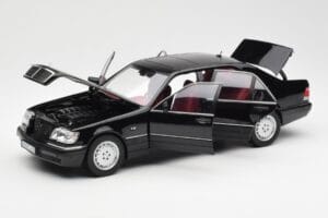 Mercedes S600 W140 Fekete Norev 1:18 183722 Fém – 2. kép a 8-ből