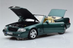Mercedes SL500 R129 Zöld Metál Norev 1:18 183753 Fém – 2. kép a 8-ből