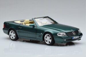 Mercedes SL500 R129 Zöld Metál Norev 1:18 183753 Fém – 6. kép a 8-ből