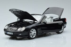 Mercedes SL500 R230 Fekete Norev 1:18 183840 Fém – 2. kép a 8-ből