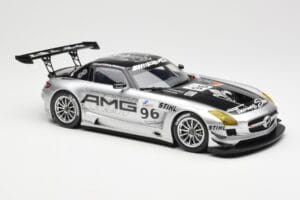 Mercedes SLS AMG GT3 #96 M. Hakkinen AMG Customer Sports 6 Hours of Zhuhai ILMC 2011 Minichamps 1:18 B66960197 Fém – 4. kép a 6-ből