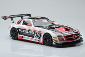 Mercedes SLS AMG GT3 Munnich Motorsport #38 M. Basseng / M. Winkelhock Champions FIA GT1 World Championship 2012 Minichamps 1 – 4. kép a 6-ből