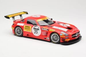 Mercedes SLS AMG GT3 #35 Team Black Falcon T. Heyer / Jafer / Lemeret 24 Hours of Spa 2011 Minichamps 1:18 151113135 Fém – 4. kép a 6-ből