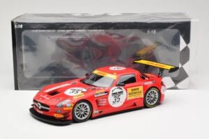 Mercedes SLS AMG GT3 #35 Team Black Falcon T. Heyer / Jafer / Lemeret 24 Hours of Spa 2011 Minichamps 1:18 151113135 Fém – 6. kép a 6-ből