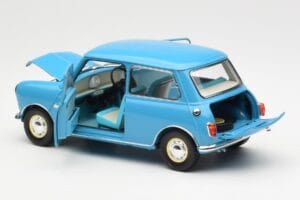 Morris Mini Minor Kék Kyosho 1:18 08964BL Fém – 5. kép a 8-ből