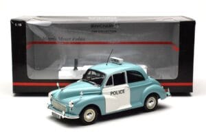 Morris Minor Rendőrség Kék & Fehér Minichamps 1:18 150137090 Fém – 8. kép a 8-ből