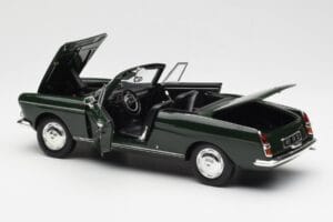 Peugeot 404 Kabrió Antique Green Limitált Kiadás Norev 1:18 184829 Fém – 5. kép a 8-ből