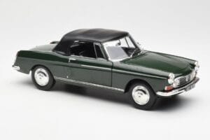 Peugeot 404 Kabrió Antique Green Limitált Kiadás Norev 1:18 184829 Fém – 6. kép a 8-ből