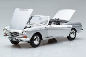 Peugeot 404 Kabrió Ezüst Norev 1:18 184835 Fém – 2. kép a 8-ből