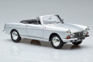 Peugeot 404 Kabrió Ezüst Norev 1:18 184835 Fém – 6. kép a 8-ből