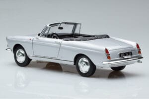 Peugeot 404 Kabrió Ezüst Norev 1:18 184835 Fém – 7. kép a 8-ből