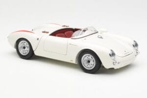 Porsche 550 Spyder 70 Éves Kiadás Fehér Schuco 1:18 450033300 Fém – 6. kép a 8-ből