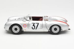 Porsche 550 RS Spyder #37 H. Polensky / R. von Frankenberg 24 Hours of Le Mans 1955 Schuco 1:18 450033400 Fém – 4. kép a 8-ből