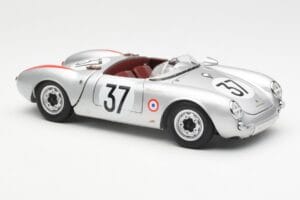 Porsche 550 RS Spyder #37 H. Polensky / R. von Frankenberg 24 Hours of Le Mans 1955 Schuco 1:18 450033400 Fém – 6. kép a 8-ből
