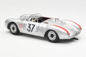 Porsche 550 RS Spyder #37 H. Polensky / R. von Frankenberg 24 Hours of Le Mans 1955 Schuco 1:18 450033400 Fém – 7. kép a 8-ből