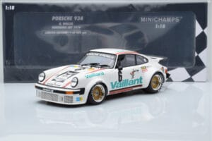 Porsche 911 934 Vaillant #6 B. Wollek Norisring EGT 1976 Minichamps 1:18 155766496 Fém – 6. kép a 6-ből