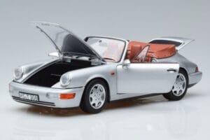 Porsche 911 964 Carrera 2 Kabrió Ezüst Norev 1:18 187330 Fém – 2. kép a 7-ből