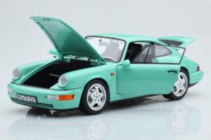 Porsche 911 964 Carrera 2 Mint Zöld Norev 1:18 187327 Fém – 2. kép a 8-ből
