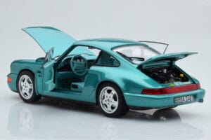 Porsche 911 964 Carrera 2 Wimbledon Zöld Norev 1:18 187329 Fém – 3. kép a 8-ből