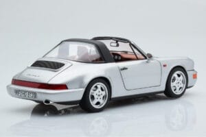 Porsche 911 964 Carrera 4 Targa Polar Ezüst Norev 1:18 187342 Fém – 5. kép a 9-ből