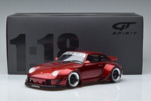 Porsche 911 964 RWB Duck Tail Candy Apple GT Spirit 1:18 GT759 Gyanta – 6. kép a 6-ből