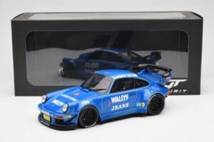 Porsche 911 964 RWB Osho Arrow Kék GT Spirit 1:18 GT448 Gyanta – 6. kép a 6-ből