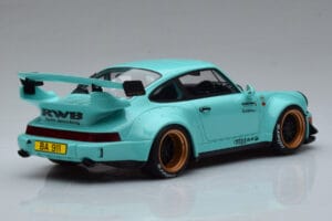 Porsche 911 964 RWB Tiffany Kék GT Spirit 1:18 GT875 Gyanta – 2. kép a 6-ből