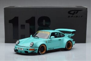 Porsche 911 964 RWB Tiffany Kék GT Spirit 1:18 GT875 Gyanta – 6. kép a 6-ből