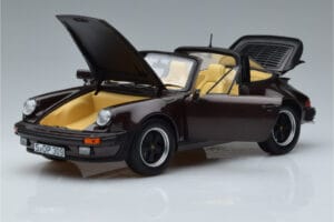 Porsche 911 964 Turbo Targa Barna Norev 1:18 187665 Fém – 2. kép a 8-ből