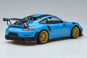 Porsche 911 991.2 GT3 RS Weissach Package Miami Kék Arany Felnik Minichamps 1:18 153068310 Fém – 2. kép a 6-ből