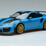 Porsche 911 991.2 GT3 RS Weissach Package Miami Kék Arany Felnik Minichamps 1:18 153068310 Fém